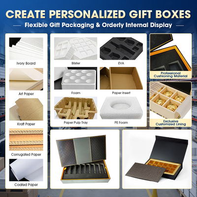 Custom Velvet Lined Magnetic Gift Box | Silver Logo Stamp & Satin Ribbon Bow for Jewelry Wedding Holiday & Luxury Apparel Gifts | MOQ 100 pcs
