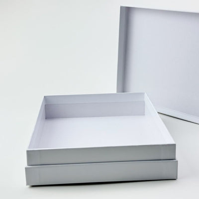 Custom Full-Color Print Two-Piece Lid and Base Gift Box | White Base Multi-Size for Baby Shower Birthday Snack Beauty Pet & Holiday Gift Set Packaging | MOQ 100 pcs