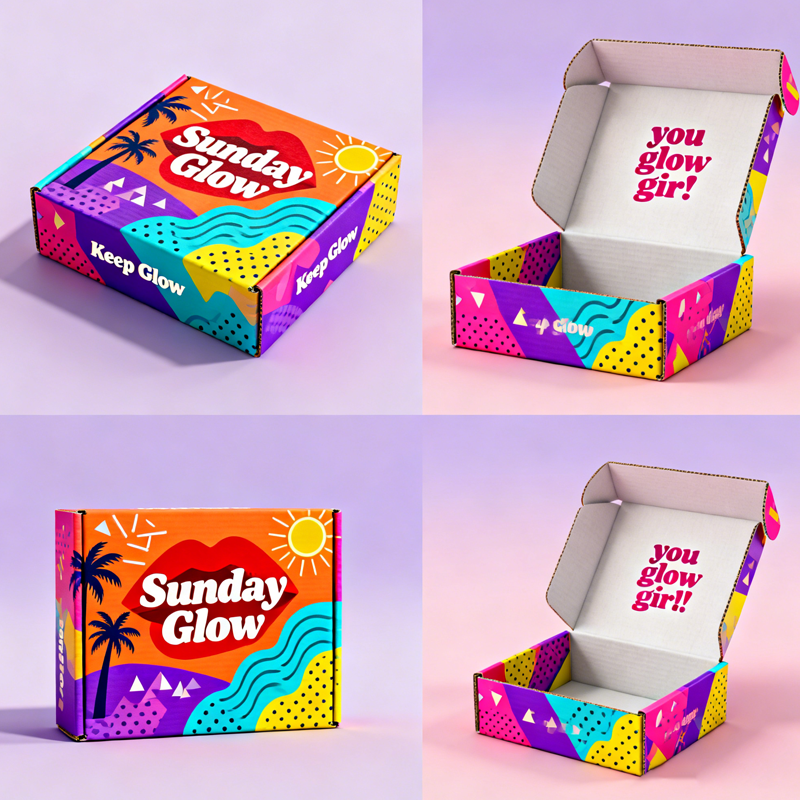 Custom Branded Beauty Mailer Boxes | Logo Slogan & Inner Thank You Print for Skincare Makeup Subscription Boxes | MOQ 100 pcs