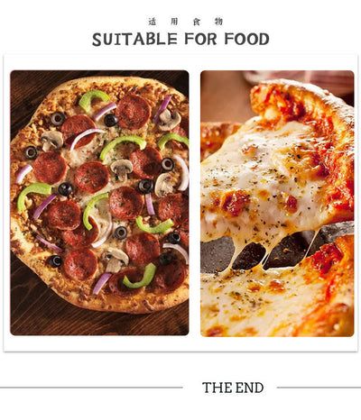 Custom Full-Color Print Pizza Box | Orange Square and Handle Carry Style with Brand Logo Print for Pizza Restaurant Fast Food & Takeaway Delivery Packaging | MOQ 100 pcs