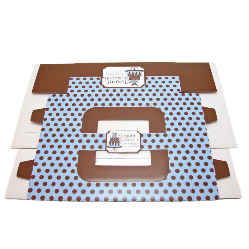 Custom Full-Color Print Paper Cake Carry Box with Handle | Birthday Circus Geometric & Theme Print for Whole Cake Bakery Dessert Shop Takeaway Packaging | MOQ 100 pcs