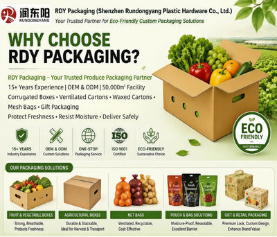 Cajas Personalizadas de Cartón Ondulado para Verduras y Hortalizas | Bandeja RSC Ventilada con Bisagras y Caja Apilable con Logotipo | Cantidad Mínima de Pedido 100 unidades