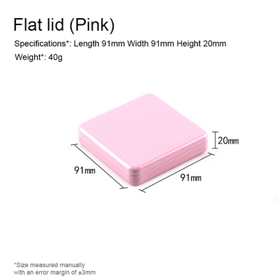 Custom 91x91x20mm Flat Square Rounded Corner Tin Box | Multi-Color Green Gray Gold Black Red Orange Teal Flat Press Lid Full-Color Print for Tea Jewelry Card Stationery & Small Brand Gift Tin | MOQ 100 pcs