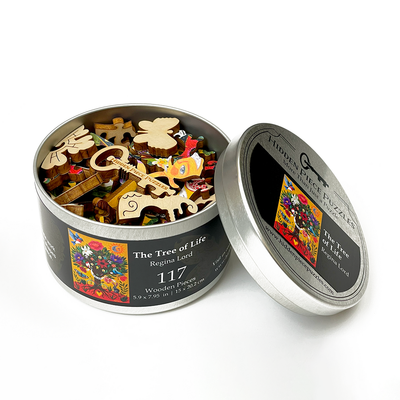 Custom Large Round Tin Can with Optional Clear Window Lid | Multi-Color Full-Color Print Silver Black Christmas for Cookie Tea Candy Candle & Puzzle Gift Tin Packaging | MOQ 100 pcs