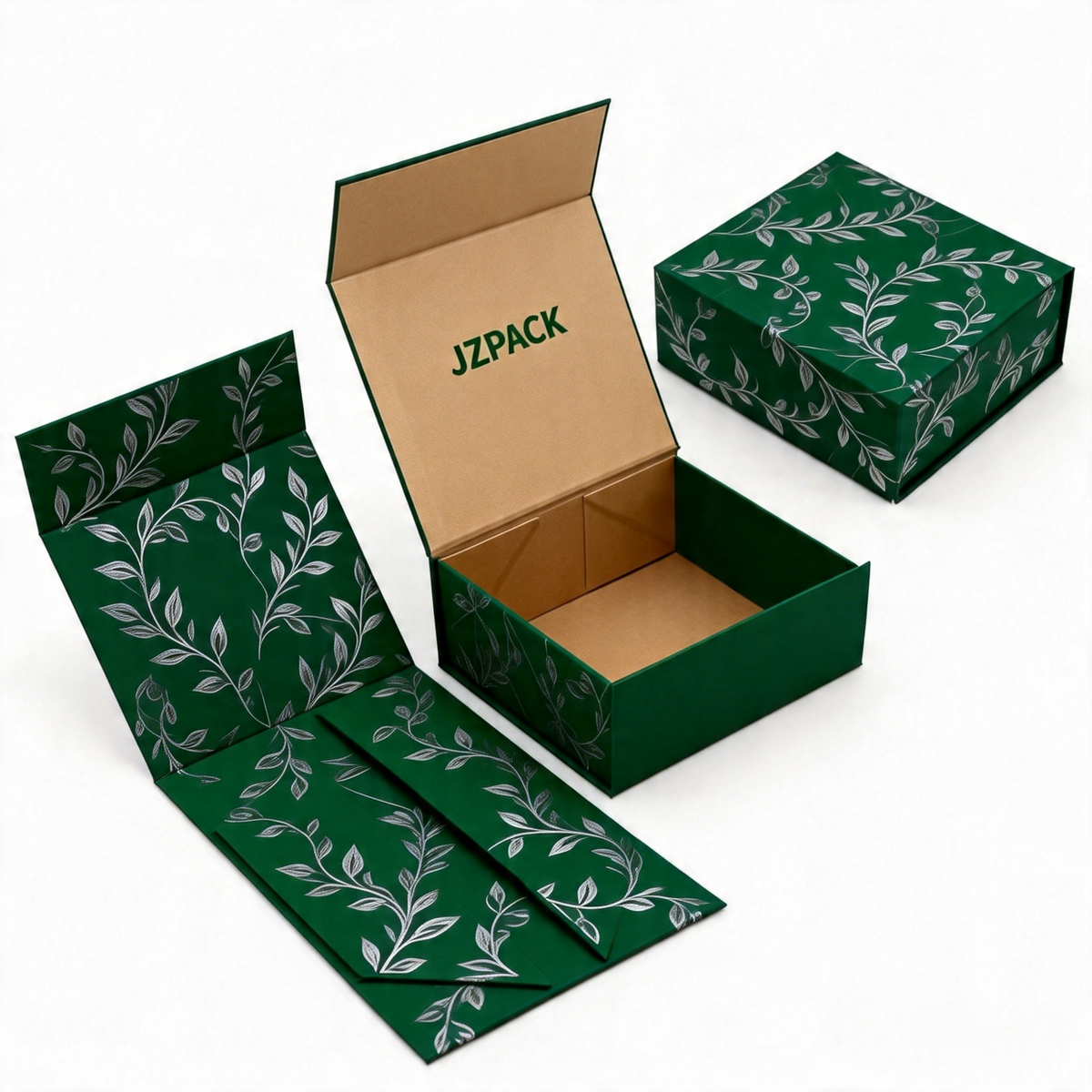 Custom Full Print Foldable Magnetic Gift Box | Any Pattern Full Wrap Design for Holiday Beauty Food Retail & Subscription Box Brands | MOQ 100 pcs
