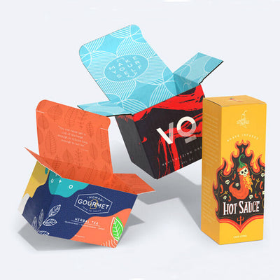 Cajas de Cartón Plegables Personalizadas | Embalaje Impreso a Todo Color para Alimentos, Té, Velas y Belleza con Logotipo | Cantidad Mínima de Pedido 100 unidades