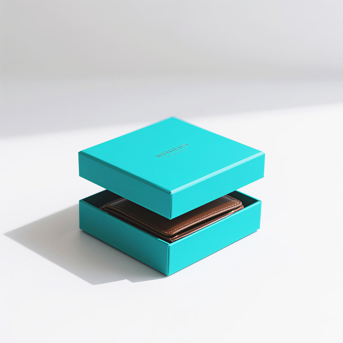 Caja de regalo personalizada de dos piezas con tapa y base | Impresión a todo color y logotipo con relieve tonal para envases al por menor de artículos de cuero (carteras) y accesorios de moda | Varios colores | Cantidad mínima de pedido 100 unidades