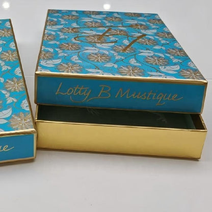 Heaven and Earth Cover Rigid Gift Box Custom Logo Recyclable Two-Piece Lid Base Paper Packaging Box For Cosmetic Jewelry Holiday Gift Sets