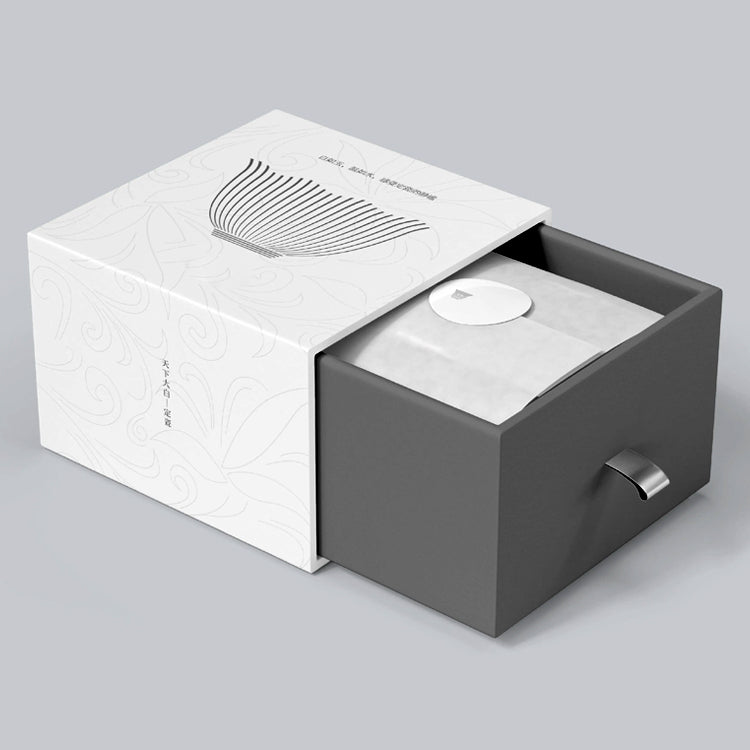 Customized Tea Set Drawer Gift Box Rigid Sliding Sleeve Paper Box Custom Logo For Ceramic Teapot Cup Kung Fu Tea Festival Business Gift Packaging