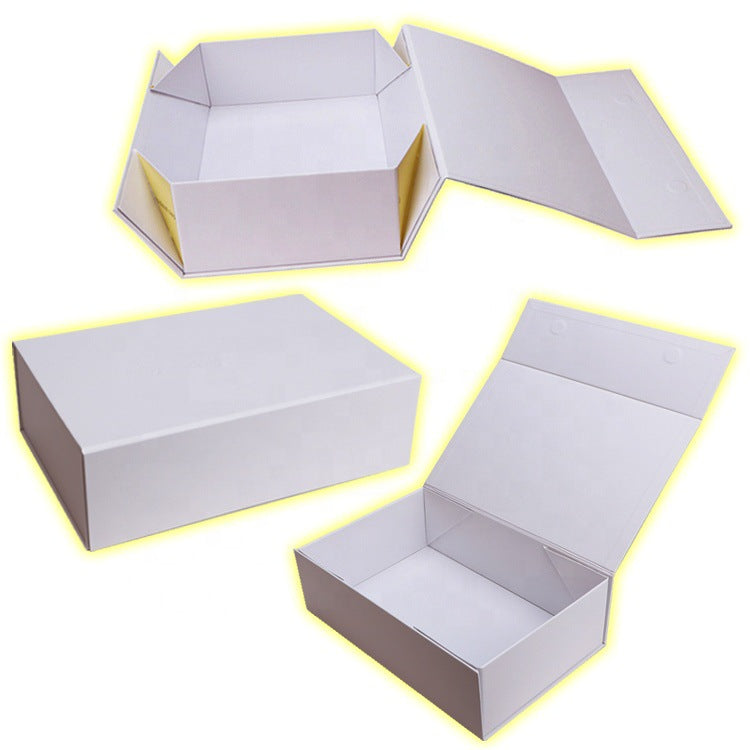 New Design Custom Cardboard Collapsible Magnetic Rigid Gift Box Flat Pack Velvet EVA Lined Cosmetic Jewelry Apparel Wine Packaging Custom Logo Size Contact Us For New Style Fold Luxury Gift Box Solutions