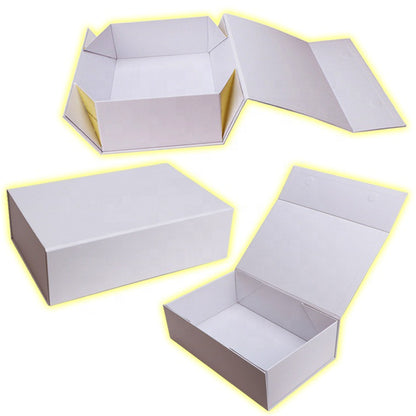 New Design Custom Cardboard Collapsible Magnetic Rigid Gift Box Flat Pack Velvet EVA Lined Cosmetic Jewelry Apparel Wine Packaging Custom Logo Size Contact Us For New Style Fold Luxury Gift Box Solutions