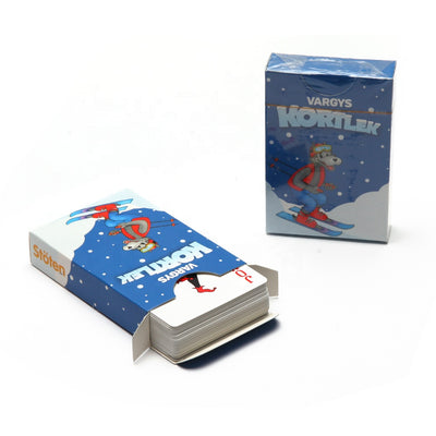 Custom Printed Playing Card Case With Window Food Grade Cardboard Tuck Box Custom Logo Poker Tarot Game Card Storage Packaging For Gift Collection