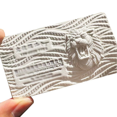 Custom Luxury Embossed Logo Business Card Printing Thick Cotton Art Paper Gold Foil Debossed Custom Die Cut Visiting Card Wholesale Printing Service