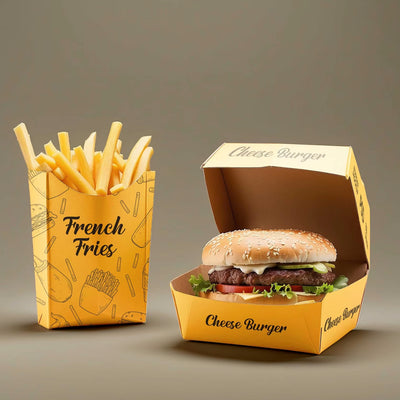 Eco-Friendly Disposable Food Packing Container Food Grade Greaseproof Recyclable Paper Takeaway Box Custom Logo For Restaurant Fast Food Salad Packaging