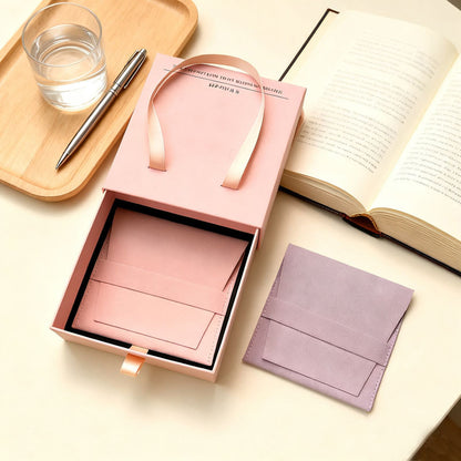 Manufacturer Luxury Drawer Jewelry Packaging Box Rigid Paperboard Custom Logo Hot Foil Stamping Velvet Insert Ring Earring Necklace Jewelry Gift Box Wholesale OEM ODM