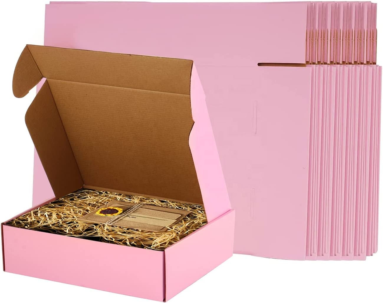 Custom Design Paper Cardboard Shipping Boxes Eco Recyclable Foldable Corrugated Mailer Carton Custom Logo Print Apparel Cosmetic Gift E-commerce Packaging OEM Wholesale