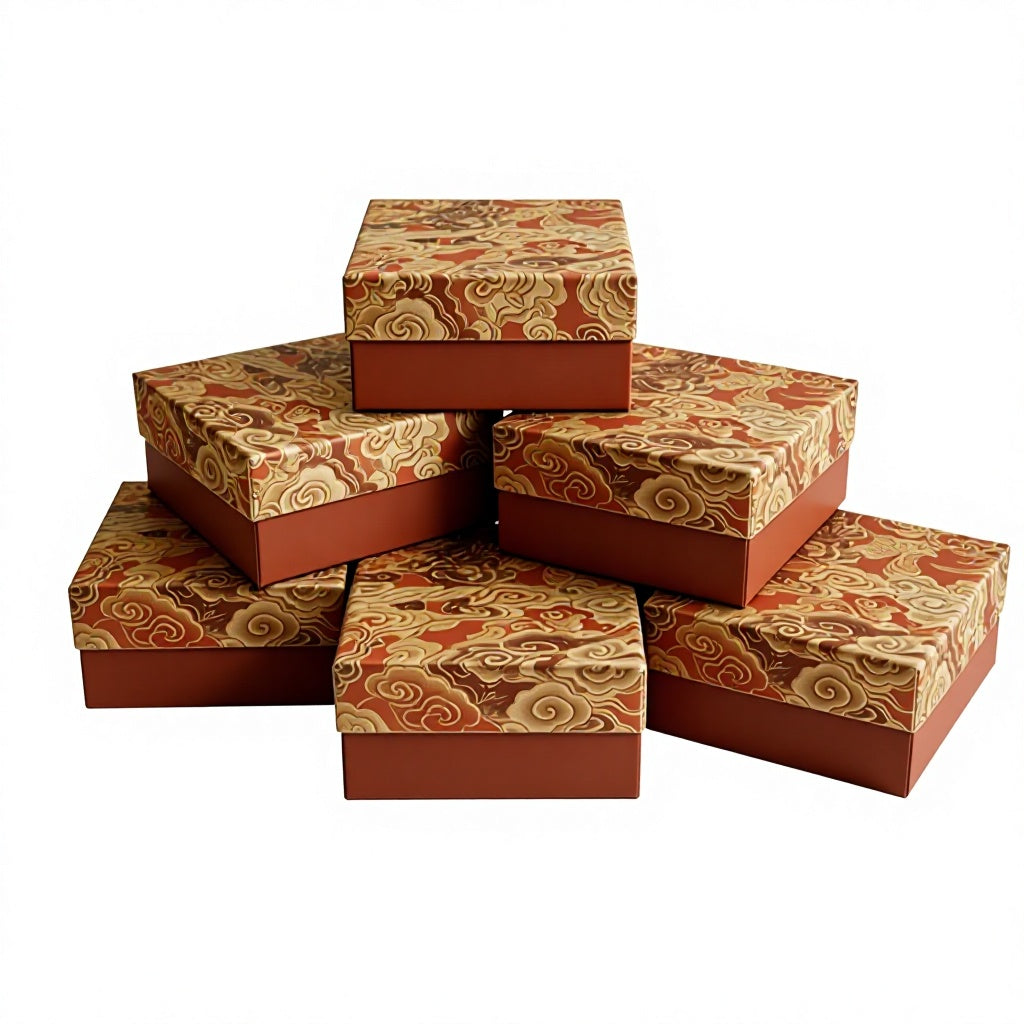 High End Chinese Style Xiangyun Pattern Heaven And Earth Lid Rigid Gift Box Recyclable Oriental Festive Packaging Carton Custom Logo Size Contact Us For Luxury Chinese Gift Packaging Solutions
