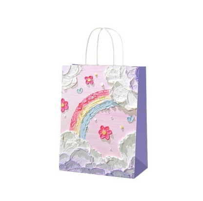 Hot Selling Creative Portable Festival Flower Paper Bag Eco Recyclable Custom Logo For Valentine Wedding Florist Bouquet Gift Pack