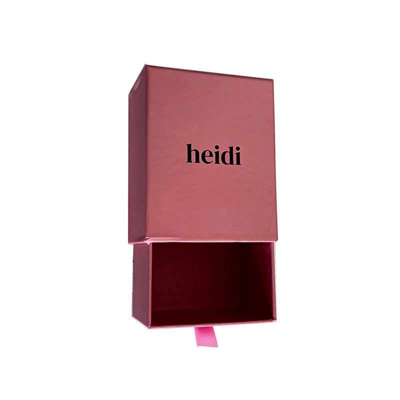 Custom Logo Square Crystal Jewelry Gift Box Recyclable Rigid Heaven Earth Cover Paper Box Luxury Packaging For Ring Necklace Earring Wedding Jewelry
