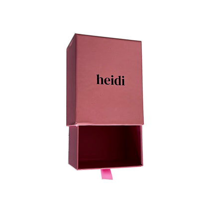 Custom Logo Square Crystal Jewelry Gift Box Recyclable Rigid Heaven Earth Cover Paper Box Luxury Packaging For Ring Necklace Earring Wedding Jewelry