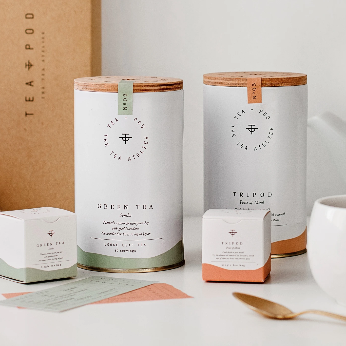 Luxury Handmade Custom Printed Tea Packaging Box Custom Logo Recyclable Rigid Paper Box For Loose Tea Tea Bag Holiday Business Gift Pack