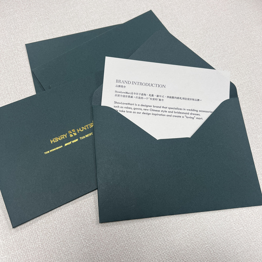 Wholesale High Quality Luxury Custom Hot Foil Card Printing Gold/Silver/Rose Gold Foil Embossed Thank You Card Custom Logo E-commerce Packaging Insert Card Printing Service