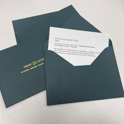 Wholesale High Quality Luxury Custom Hot Foil Card Printing Gold/Silver/Rose Gold Foil Embossed Thank You Card Custom Logo E-commerce Packaging Insert Card Printing Service