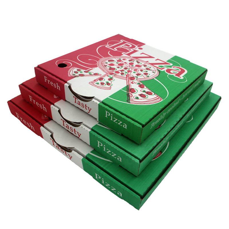 OEM ODM Pizza Box Packaging Solution Food Grade Recyclable Corrugated Carton Custom Logo Multi Sizes For Pizza Shop Frozen Pizza Cold Chain Takeaway Delivery