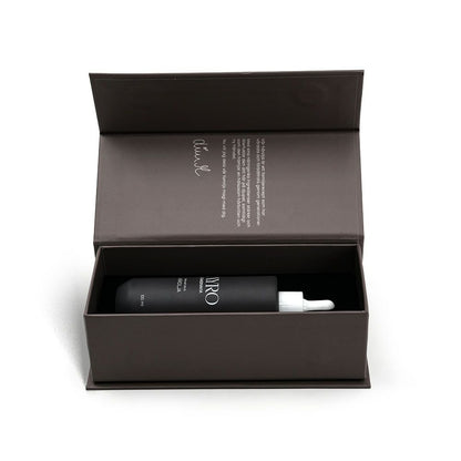 UV Coated Magnetic Flip Rigid Gift Box For 50ml Perfume Bottle Custom Logo CNC Cut EVA Lined Fragrance Cosmetic Packaging Custom Size Contact Us For UV Finish Luxury Perfume Box Solutions