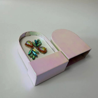 Rainbow Colored Sliding Drawer Jewelry Box Custom Logo Recyclable Paper Trinket Packaging Velvet Liner For Ring Earring Necklace Bracelet Gift Storage