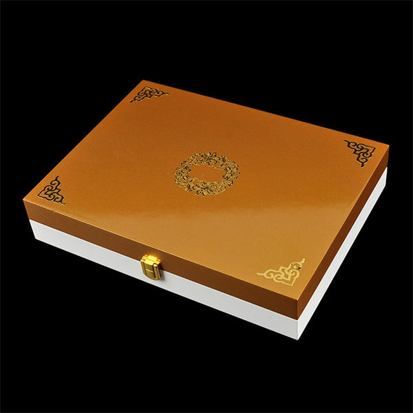 Custom Brand Handmade Engraved Gold Wooden Box Custom Logo Walnut Pine Wood For Jewelry Wine Tea Wedding Luxury Gift Pack