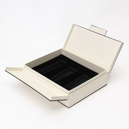 Luxury Custom Printing Relievo Embossed Slide Flip Rigid Gift Box Recyclable Dual Slide Drawer Flip Lid Premium Cosmetic Jewelry Packaging Custom Logo Contact Us For Tactile Brand Packaging Solutions