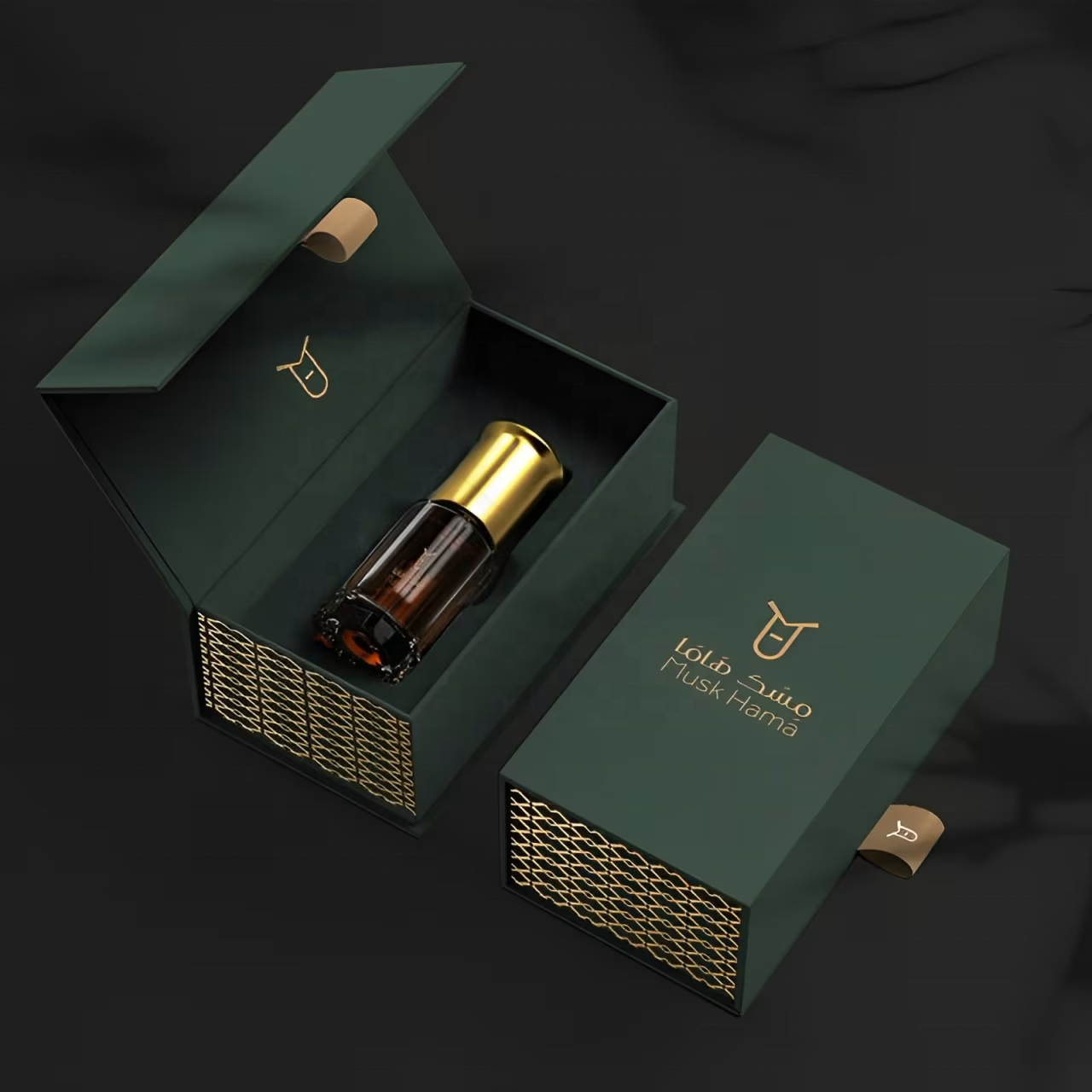 Custom Magnetic Hinged Flip Lid Perfume Rigid Gift Box Luxury Recyclable Fragrance Packaging Carton Custom Logo Size Contact Us For Premium Cosmetic Packaging Solutions