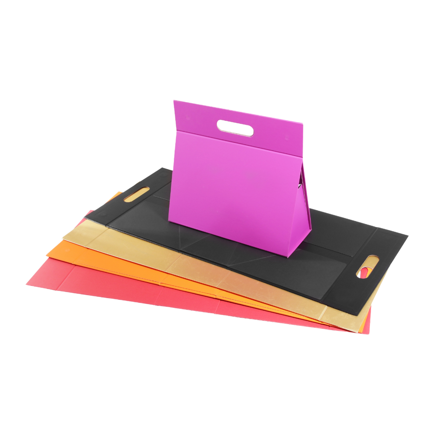 Wholesale Recycled Materials Collapsible One-Piece Magnetic Rigid Gift Box Flat Foldable Custom Logo For Cosmetic Jewelry Apparel Food Wedding OEM Packaging