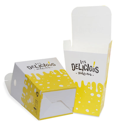 Custom Logo Takeout Food Grade French Fries Paper Cone Box Greaseproof Disposable Recyclable Container For Fast Food Snack Catering Delivery