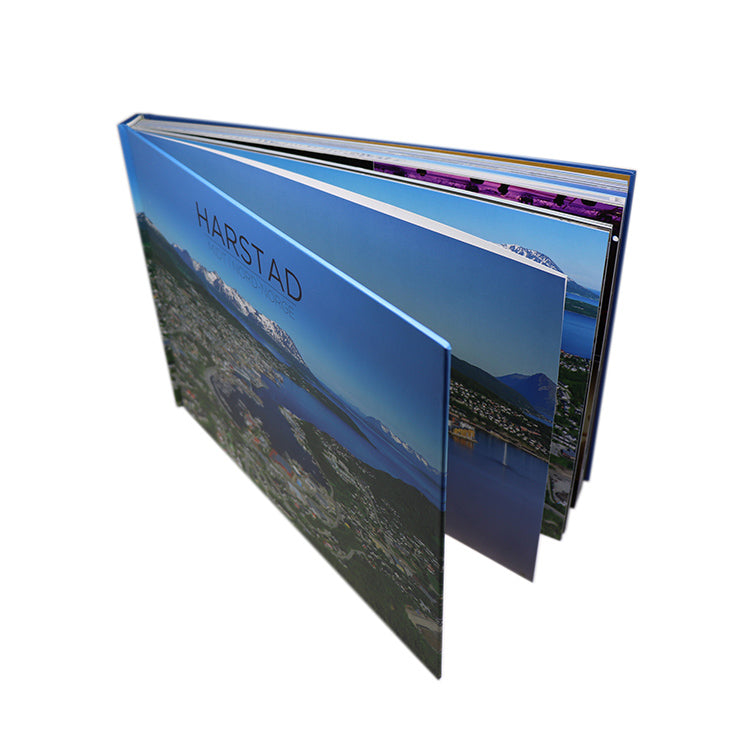 Custom Made Photography Book Printing Service Full Color CMYK Layflat Hardcover Photo Portfolio Custom Logo Artist Gallery Wedding Landscape Photobook Printing Service