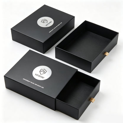 Factory Made Black Matte Slide Drawer Rigid Gift Box Recyclable Minimalist Luxury Perfume Jewelry Watch Packaging Custom Logo Size Contact Us For Matte Black Drawer Packaging Solutions