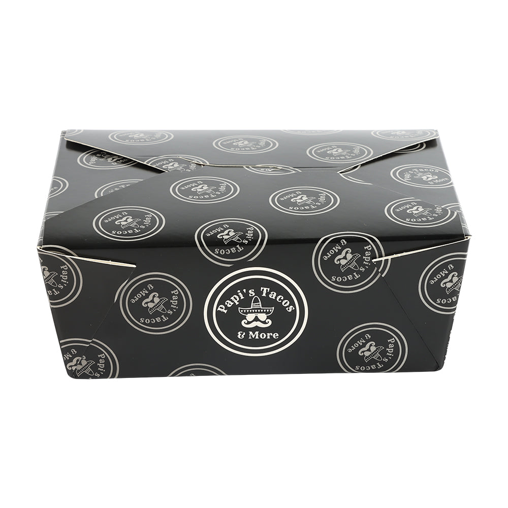 Takeout Burger and Fries Combo Box Food Grade Greaseproof Recyclable Disposable Kraft Paper Custom Logo Divided Takeaway Packaging For Fast Food Restaurant Delivery
