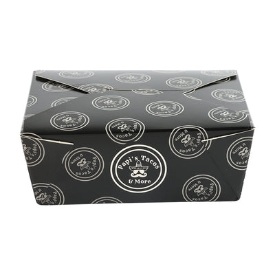 Takeout Burger and Fries Combo Box Food Grade Greaseproof Recyclable Disposable Kraft Paper Custom Logo Divided Takeaway Packaging For Fast Food Restaurant Delivery