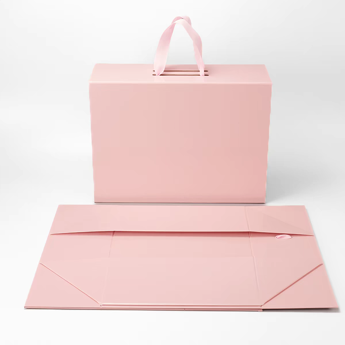 Pink Foldable Magnetic Paper Gift Box Wholesale Custom Logo Matte Rigid Box For Cosmetic Jewelry Wedding Bridesmaid Proposal Valentine Gift OEM Packaging