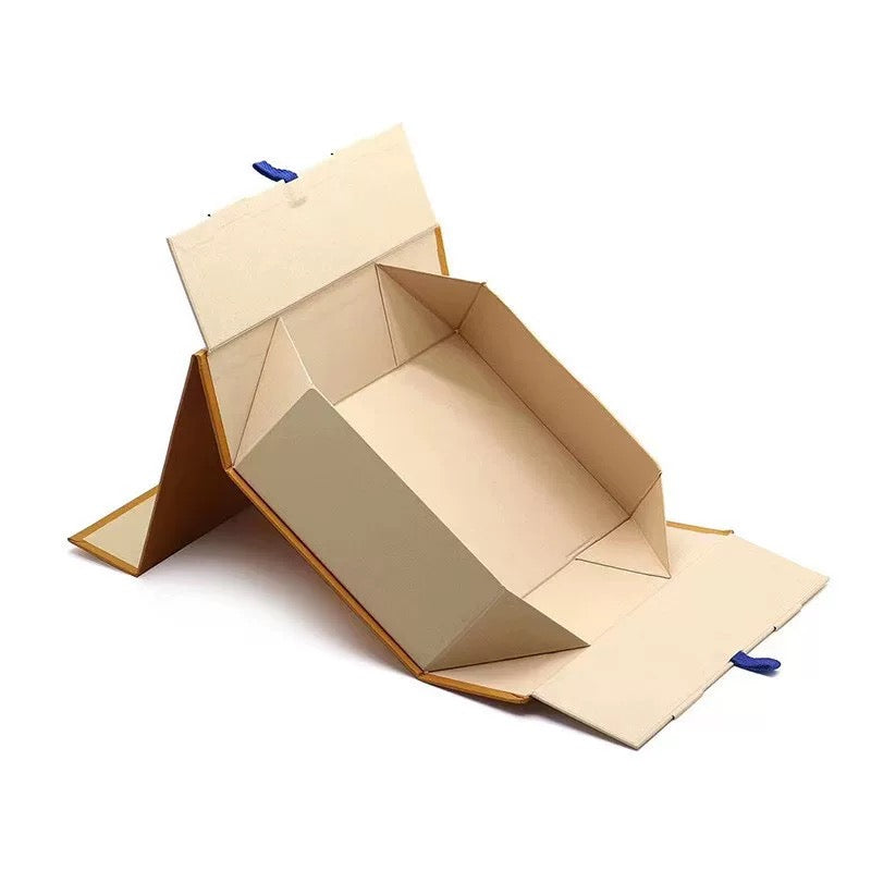 Boîte cadeau rigide magnétique pliable de luxe en matériaux recyclés imperméables, impression de logo personnalisé, emballage résistant à l'humidité pour cosmétiques, bijoux, thé, vêtements, mariage, OEM en gros