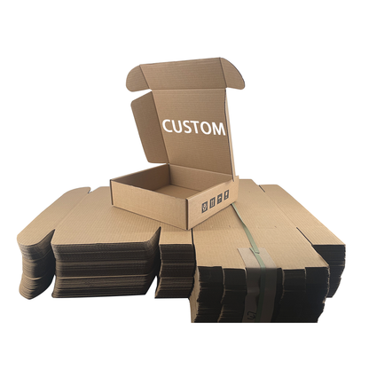Wholesale Custom Logo Printed Kraft Corrugated Mailer Box Eco Recyclable Foldable Aircraft Shipping Carton Apparel Cosmetic Gift Packaging OEM Wholesale
