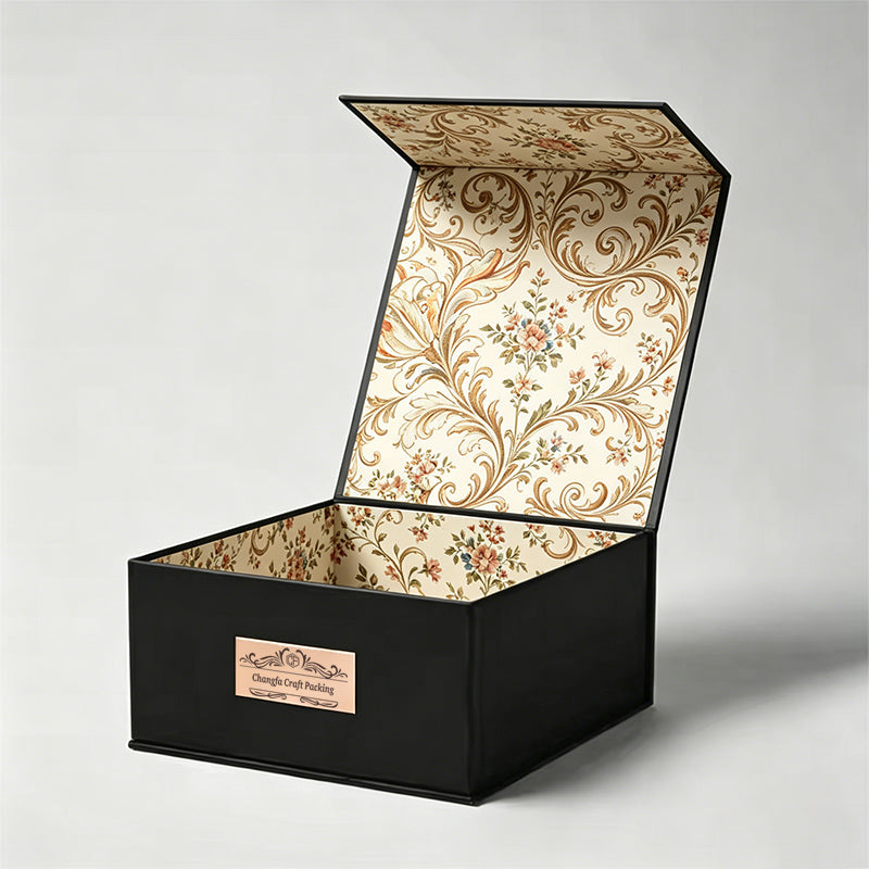 Premium Custom Logo UV Coated Large Rigid Gift Box Velvet EVA Lined Apparel Cosmetic Portfolio Corporate Gift Packaging Custom Size Contact Us For Luxury Large UV Print Box Solutions