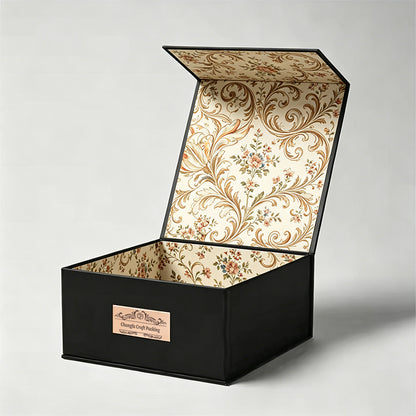 Premium Custom Logo UV Coated Large Rigid Gift Box Velvet EVA Lined Apparel Cosmetic Portfolio Corporate Gift Packaging Custom Size Contact Us For Luxury Large UV Print Box Solutions