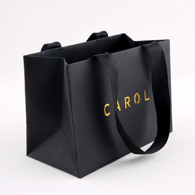 Wholesale Luxury Clothes Shopping Paper Bag Eco Recyclable Custom Logo Ribbon Handle For Apparel Shoes Boutique Gift Pack