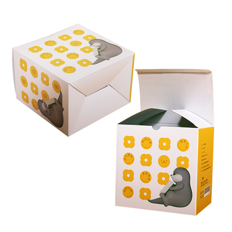 Custom Printed Square Kraft Corrugated Box Recyclable E Flute Shipping Carton Custom Logo Foldable Gift Packaging For E-commerce Cosmetic Food Delivery