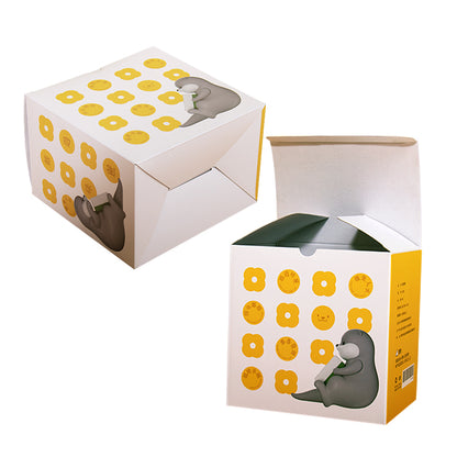 Custom Printed Square Kraft Corrugated Box Recyclable E Flute Shipping Carton Custom Logo Foldable Gift Packaging For E-commerce Cosmetic Food Delivery