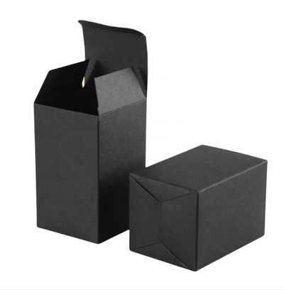 Custom Neutral Small Black Paper Box Custom Logo Matte Recyclable Foldable Mini Cardboard Packaging Box For Jewelry Cosmetic Small Accessories