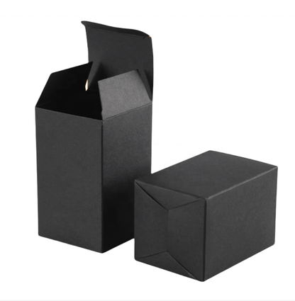 Custom Neutral Small Black Paper Box Custom Logo Matte Recyclable Foldable Mini Cardboard Packaging Box For Jewelry Cosmetic Small Accessories
