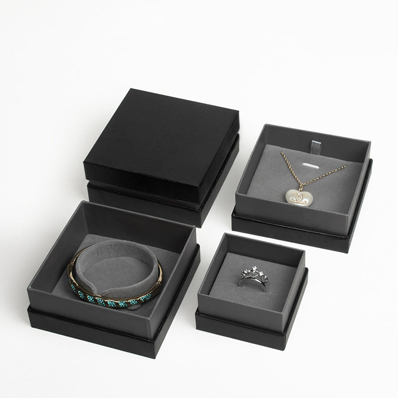 Wholesale Heaven And Earth Cover Rigid Paper Jewelry Gift Box Velvet EVA Lined Ring Necklace Bracelet Earring Packaging Custom Logo Size Contact Us For Two Piece Jewellery Box Solutions